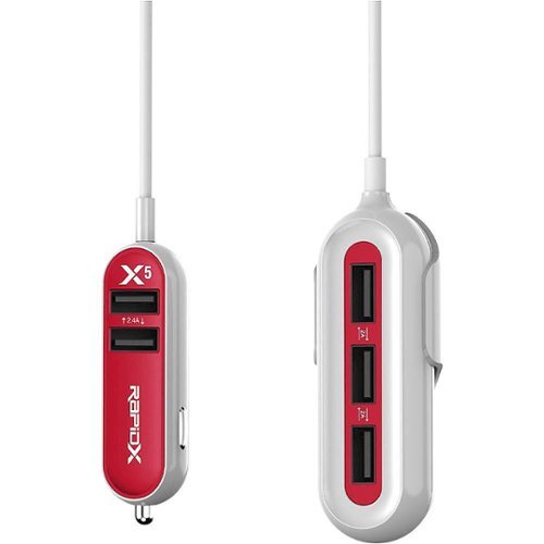 RapidX X5 Vehicle Charger - Red WORLDWIDE DELIVERY