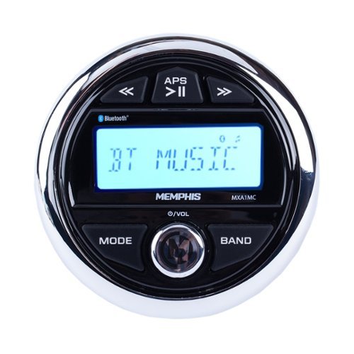 Memphis Car Audio - In-Dash Digital Media Receiver - Built-in Bluetooth - Silver/Black