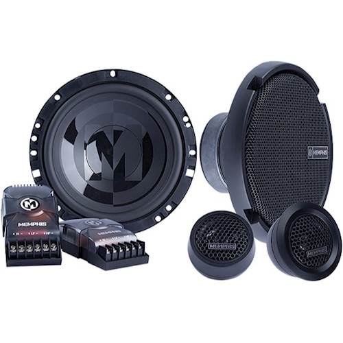 Memphis Car Audio - 6.5" 2-Way Car Speakers with Polypropylene Cones (Pair) - Black