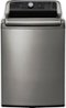 LG - 5.0 Cu. Ft. High-Efficiency Smart Top-Load Washer with TurboWash3D Technology - Graphite steel-Front_Standard 