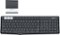 Logitech - K375s Multi-Device Wireless Keyboard with Mobile Device Stand - Graphite/Off-White-Front_Standard