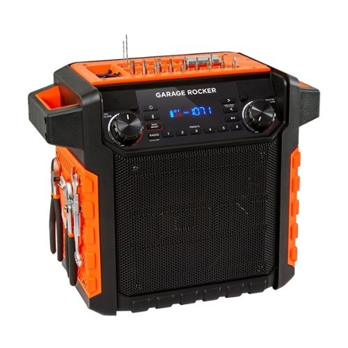  ION Audio - Audio Garage Rocker Portable Bluetooth Speaker - Orange/Black