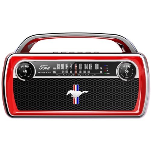  ION Audio - Portable AM/FM Radio - Silver/Red/Black