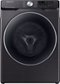 Samsung - 4.5 Cu. Ft. High Efficiency Stackable Smart Front Load Washer with Steam and Super Speed - Black Stainless Steel-Front_Standard