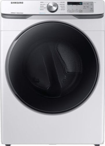 Samsung - 7.5 Cu. Ft. Stackable Electric Dryer with Steam and Sensor Dry - White