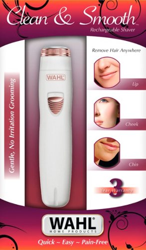 Wahl Electric Shaver - White with Pink Trim WORLDWIDE DELIVERY