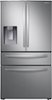 Samsung - 28  cu. ft. 4-Door French Door Smart Refrigerator with FlexZone Drawer - Stainless Steel-Front_Standard 