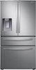 Samsung - 28 Cu. Ft. 4-Door French Door Smart Refrigerator with FlexZone Drawer - Stainless Steel-Front_Standard