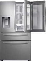 Samsung - 27.8 cu. ft. 4-Door French Door Refrigerator with Food Showcase - Stainless steel - Front_Standard