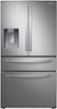 Samsung - 22.4 cu. ft. 4-Door French Door Counter Depth Refrigerator with Food Showcase - Stainless steel-Front_Standard 