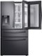 Samsung - 22.4 cu. ft. 4-Door French Door Counter Depth Refrigerator with Food Showcase - Black stainless steel-Front_Standard 