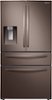 Samsung - 22.4 Cu. Ft. 4-Door French Door Counter-Depth Refrigerator with Food Showcase - Tuscan Stainless Steel-Front_Standard