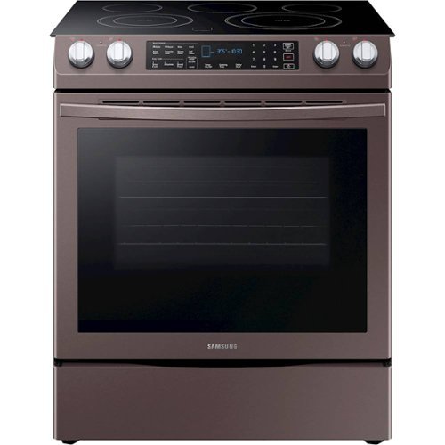  Samsung - 5.8 Cu. Ft. Self-Cleaning Slide-In Electric Convection Range