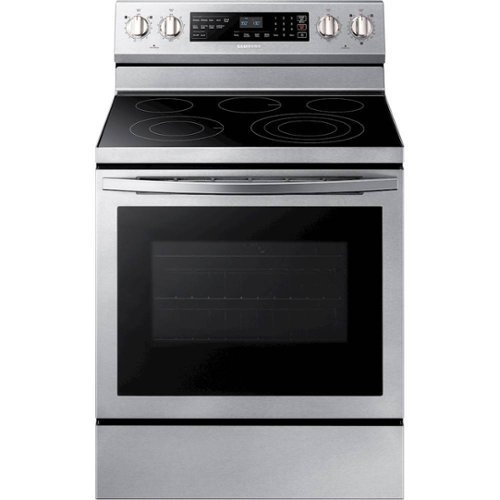 Samsung - 5.9 Cu. Ft. Self-Cleaning Freestanding Electric Convection Range - Stainless steel
