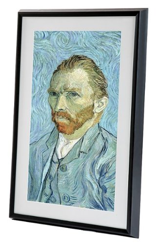 Meural - Canvas Leonora 27" Widescreen LCD Wi-Fi Digital Photo Frame - Black-Angle_Standard 