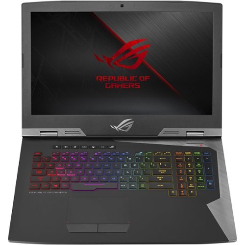 ASUS - ROG G703GX 17.3" Laptop - Intel Core i9 - 32GB Memory - NVIDIA GeForce RTX 2080 - 1.536TB Solid State Drive - Black, Black Rubber Painting, Titanium-Front_Standard 
