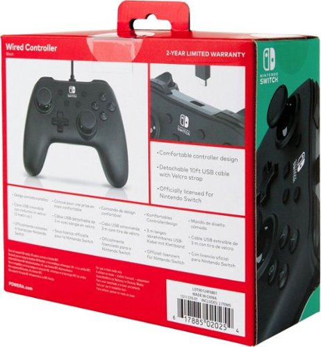 PowerA Wired Controller for Nintendo Switch - Black BUY IN EUROPE