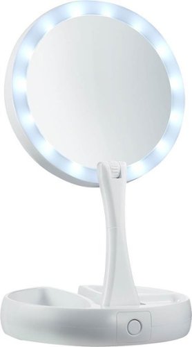 As Seen on TV - My FoldAway LED Lighted Double Sided Mirror - White-Angle_Standard 