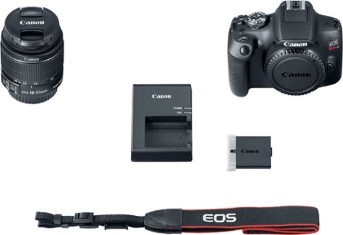 Canon EOS Rebel T7 DSLR Video Camera with 18-55mm Lens - Black GLOBAL SHIPPING