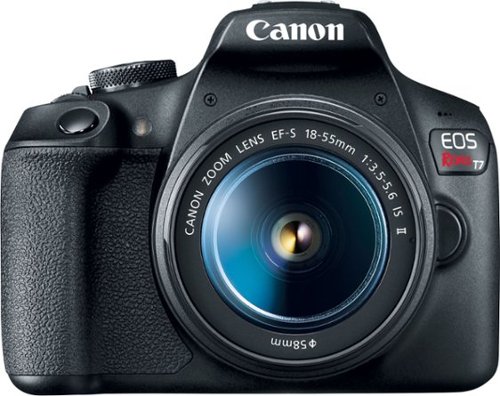 Canon EOS Rebel T7 DSLR Video Two Lens Kit with EF-S 18-55mm and EF 75-300mm Lenses - Black GLOBAL SHIPPING