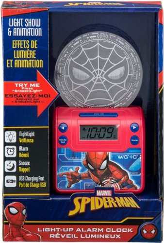 eKids Marvel Spider-Man Alarm Clock - Red WORLDWIDE DELIVERY