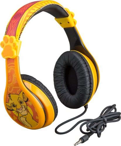  eKids - Disney The Lion King Wired Over-the-Ear Headphones - Yellow/Orange