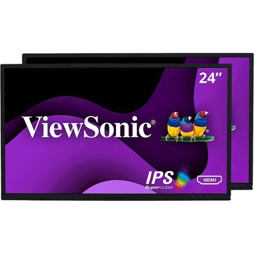 ViewSonic VG2448_H2 24 Inch Dual Pack Head-Only IPS 1080p Monitors with HDMI DisplayPort USB for Home and Office - Black