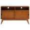 Simpli Home - Draper Mid Century TV Cabinet for Most TVs Up to 60" - Teak Brown-Front_Standard