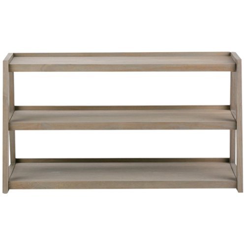 Simpli Home - Sawhorse TV Stand for Most TVs Up to 53" - Distressed Gray