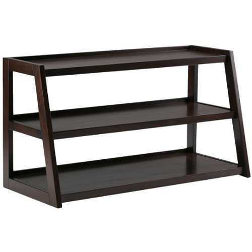 Photos - Mount/Stand Simpli Home  Sawhorse TV Stand for Most TVs Up to 53" - Dark Chestnut Bro 