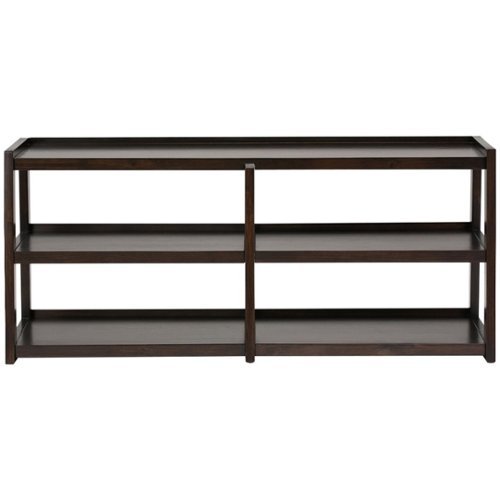 

Simpli Home - Sawhorse TV Stand for Most TVs Up to 66" - Dark Chestnut Brown