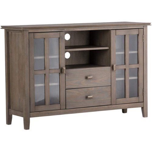 Simpli Home - Artisan TV Cabinet for Most TVs Up to 58" - Distressed Gray