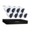Night Owl - 8-Channel, 8-Camera Indoor/Outdoor Wired 4K 2TB DVR Surveillance System - Black/White-Front_Standard