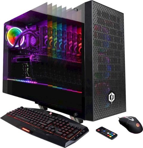 CyberPowerPC - Gaming Desktop - Intel Core i7-9700K - 16GB Memory - NVIDIA GeForce RTX 2060 - 2TB HDD + 240GB Solid-State Drive - Black-Front_Standard 