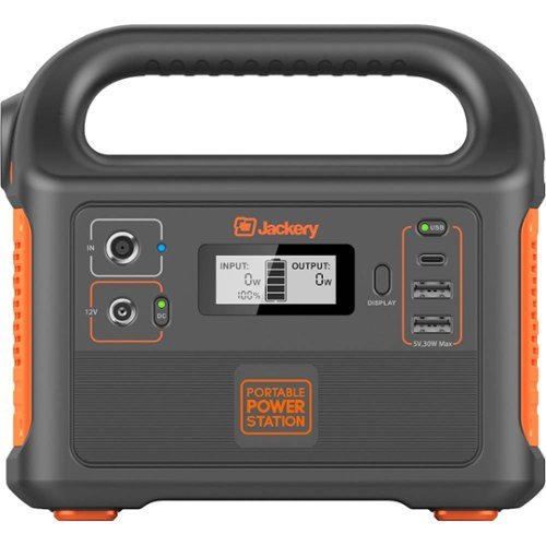 Jackery - Explorer 160 Portable Power Station - Gray/Orange-Front_Standard 