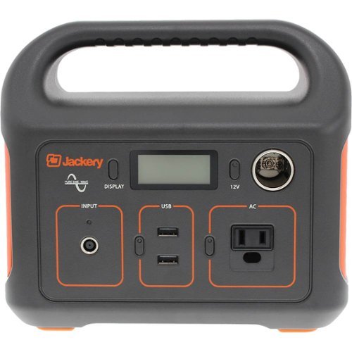 Jackery - Explorer 240 Portable Power Station - Gray/Orange-Front_Standard 