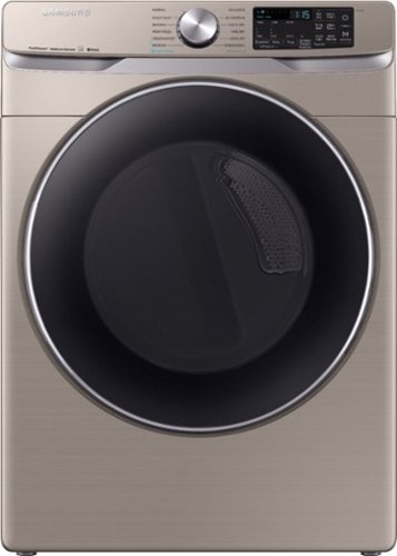 Samsung - 7.5 Cu. Ft. Stackable Smart Electric Dryer with Steam and Sensor Dry - Champagne
