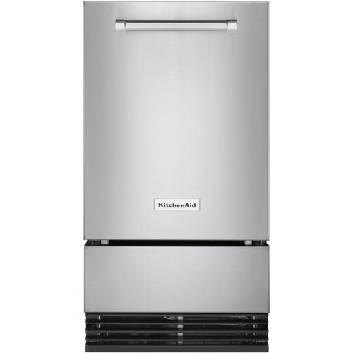 KitchenAid - 18" 29-Lb. Built-In Icemaker - Stainless Steel