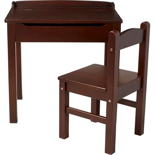 Melissa & Doug - Wooden Children's Desk with Lift-Top Lid - Espresso-Front_Standard 