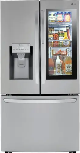 Front. LG - 29.7 Cu. Ft. French Door-in-Door Smart Refrigerator with Craft Ice - Stainless Steel.