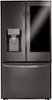 LG - 29.7 Cu. Ft. French Door-in-Door Smart Refrigerator with Craft Ice - Black Stainless Steel-Front_Standard