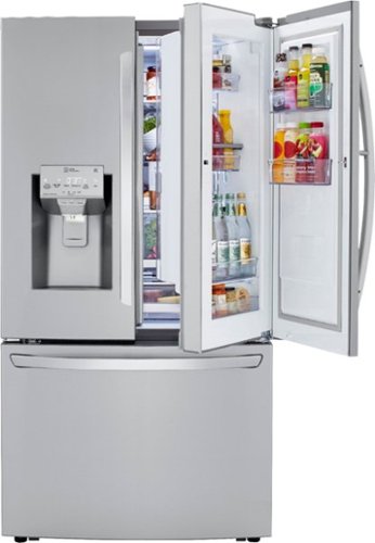  LG - 29.7 Cu. Ft. French Door-in-Door Refrigerator - Stainless Steel