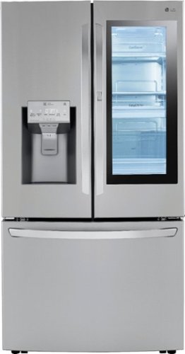 LG - 23.5 Cu. Ft. French Door-in-Door Counter-Depth Smart Refrigerator with Craft Ice - Stainless Steel