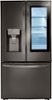 LG - 23.5 Cu. Ft. French Door-in-Door Counter-Depth Smart Refrigerator with Craft Ice - Black Stainless Steel-Front_Standard 