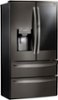 LG - 27.8 Cu. Ft. 4-Door French Door Smart Refrigerator with InstaView - Black Stainless Steel-Angle_Standard