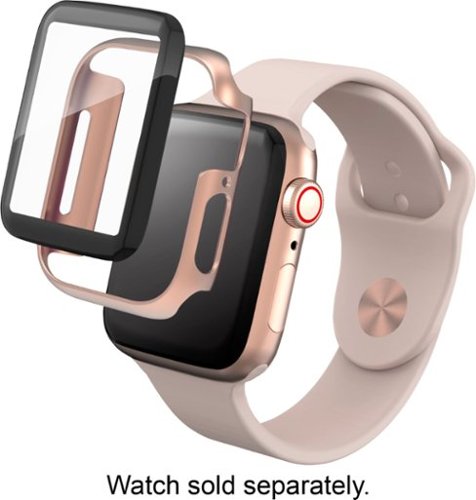 ZAGG - InvisibleShield Glass+ 360 Screen Protector for Apple Watch Series 4 40mm and Series 5 40mm - Gold