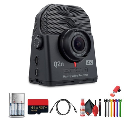 Zoom Q2n 4K Handy Video Recorder + 64GB Memory Card Bundle ZQ2N4K