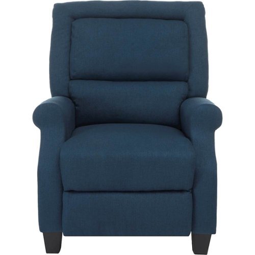Noble House - Ayden Fabric Recliner - Dark Blue-Front_Standard 