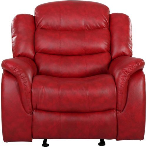 Noble House - Emmet Glider Recliner - Ox Blood Red-Front_Standard 