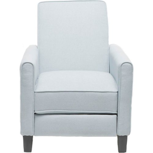 Noble House - Columbus Fabric Recliner - Light Sky-Front_Standard 